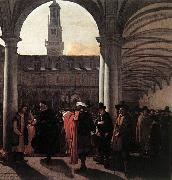 WITTE, Emanuel de The Courtyard of the Old Exchange in Amsterdam china oil painting reproduction